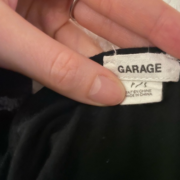 Black Garage Front Tie Romper - Picture 2 of 2